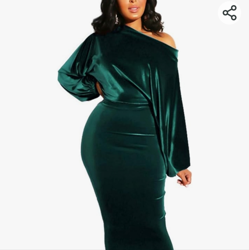 Green Velvet Dress